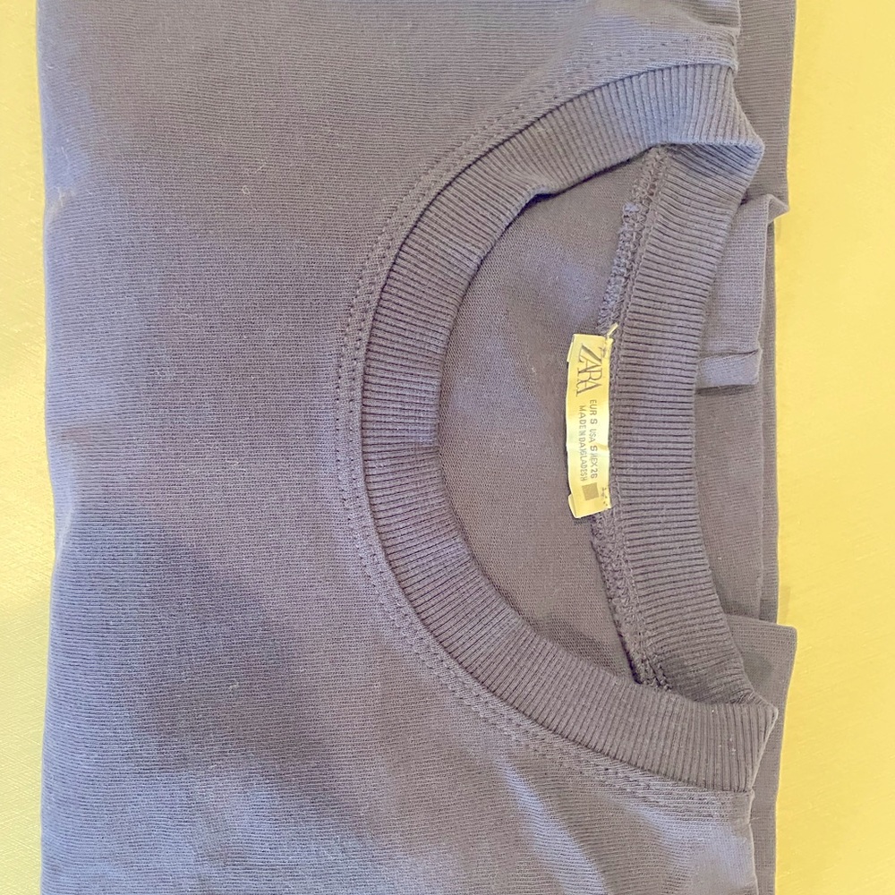 Zara crop Top Navy Blue